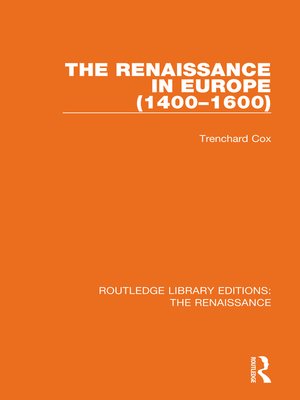 cover image of The Renaissance in Europe